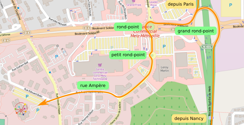 Chemin de l'autoroute à CentraleSupélec